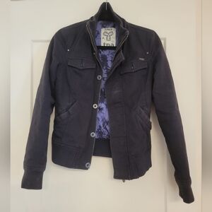 TNA Black Jacket with Purple Lining